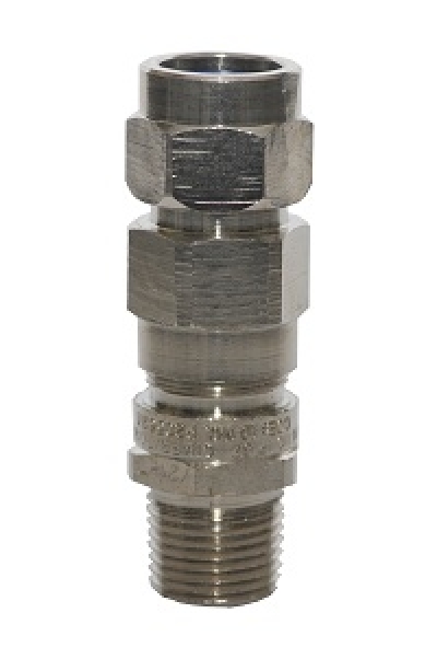 ATEX SS double compression cable gland 1/2  NPT